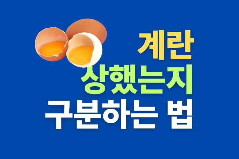 계란 상했는지 구분하는 법 7가지