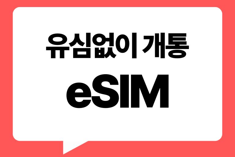 유심없이 개통 (eSIM)