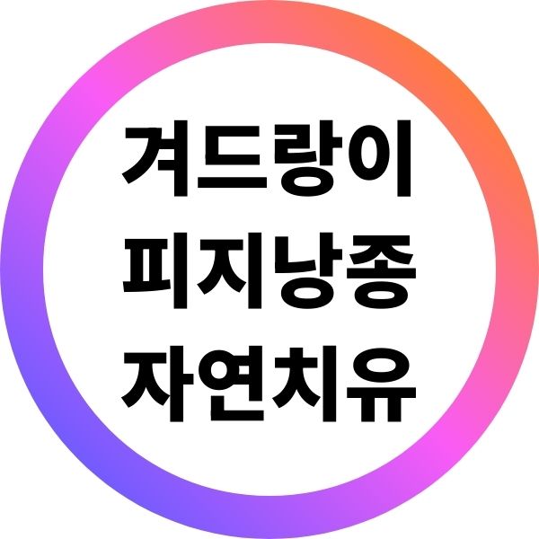 겨드랑이 피지 낭종 자연치유