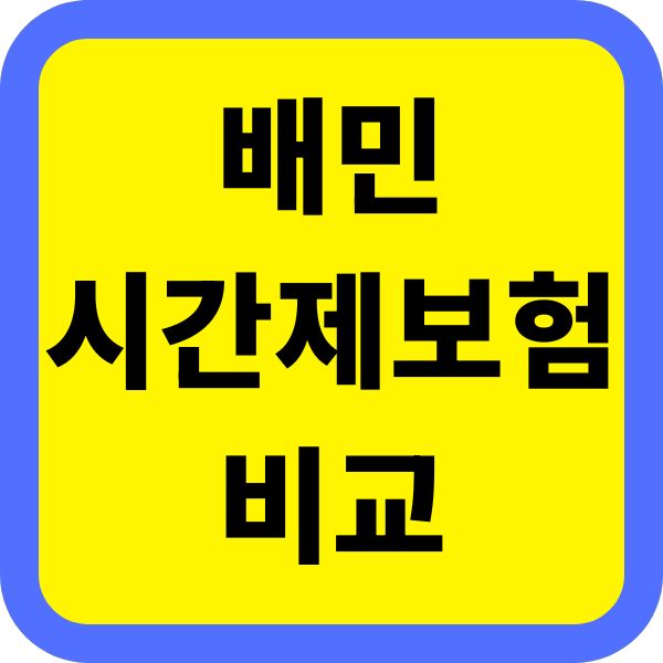 배민 시간제보험 비교