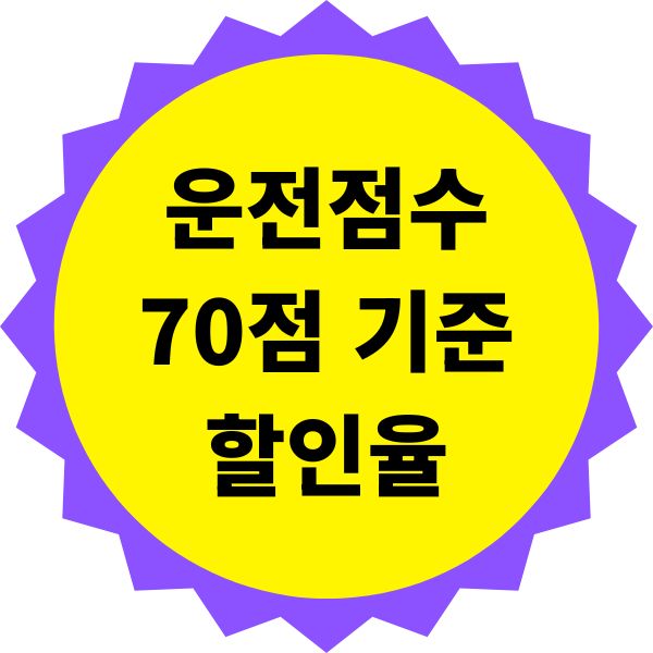 안전운전 점수 70점 이상 기준과 할인율 상세