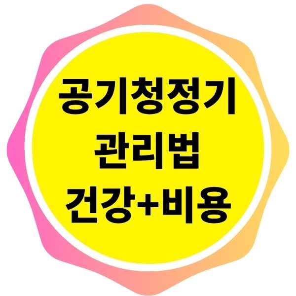 공기청정기 관리법 건강+비용